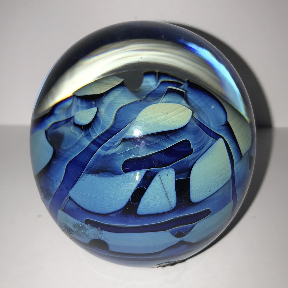Art glass paperweight signed and dated excellent condition vintage Eikholt - Picture 2 of 9